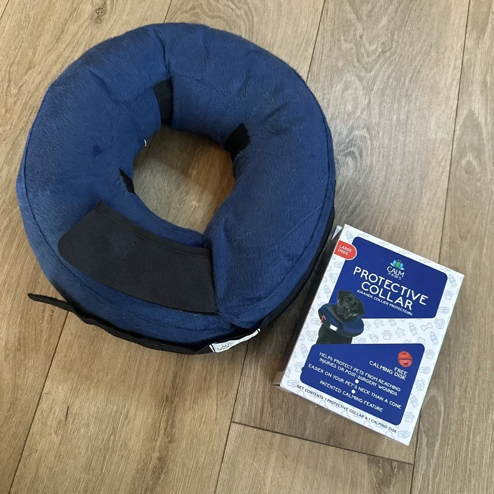 Calm Paws Inflatable Protective Collar With Calming Disk Large Dogs 13-18